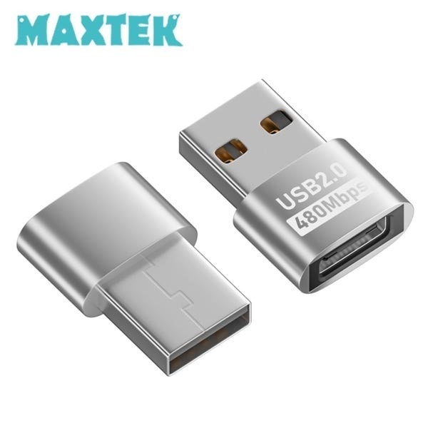 맥스텍 USB-A to Type-C M/F 변환젠더 실버 [MT477]