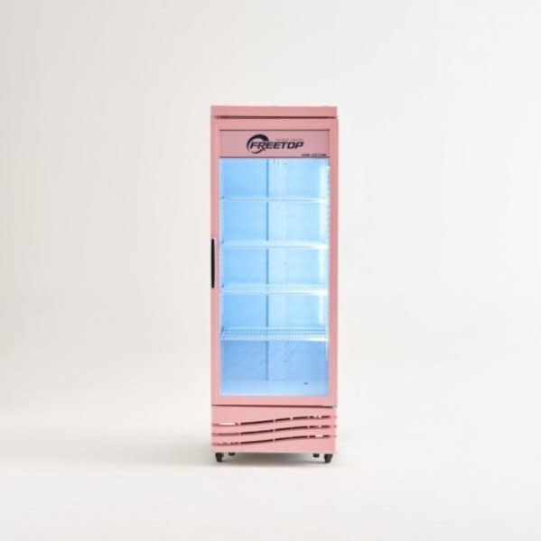 국산 1등급 수직 업소용 냉장고 쇼케이스 (핑크) [FT-470RP]