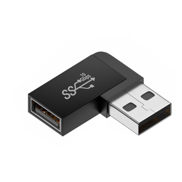 USB 3.0 좌향 연장 꺽임 젠더 블랙 [T-USB3-AMAFL]