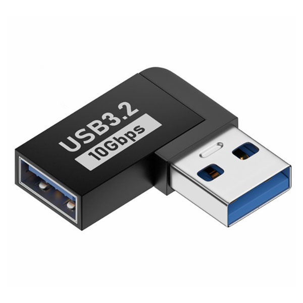 USB 3.0 우향 연장 꺽임 젠더 블랙 [T-USB3-AMAFR]