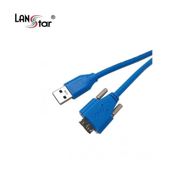 랜스타 USB3.0 케이블 [AM-MicroB(Lock)] [블루/1.5M] [LS-U30AMBM-S1.5M]