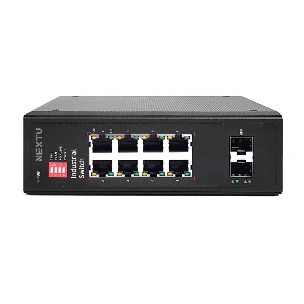 NEXT-POE8020GDT [산업용 스위칭허브/8포트/1000Mbps+2SFP/PoE+]