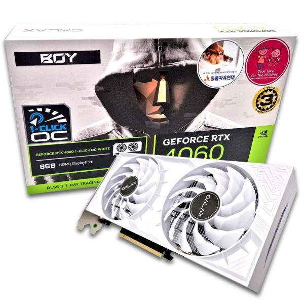 갤럭시 BOY GeForce RTX 4060 WHITE OC D6 8GB