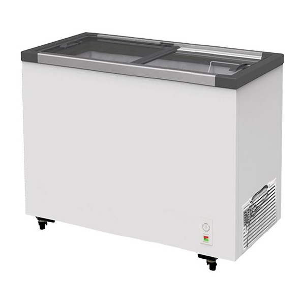캐리어 소형 유리 슬라이드 냉동고 200L (편의점 아이스크림 냉동평대/방문설치) [CHDF200WPA1]