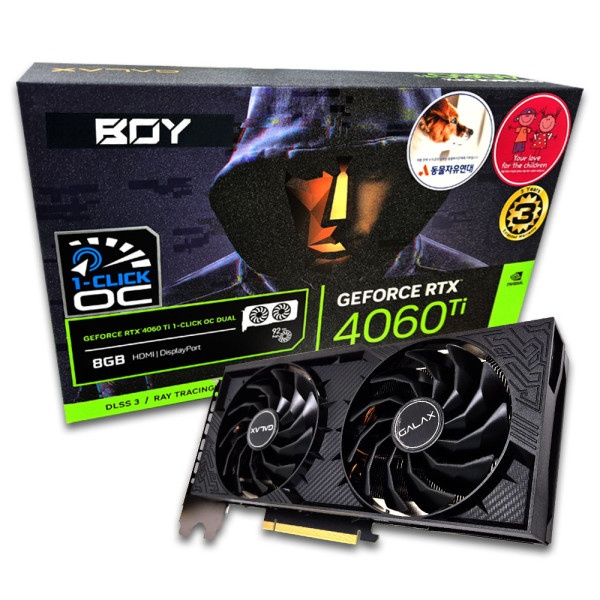 갤럭시 BOY GeForce RTX 4060 Ti DUAL OC D6 8GB