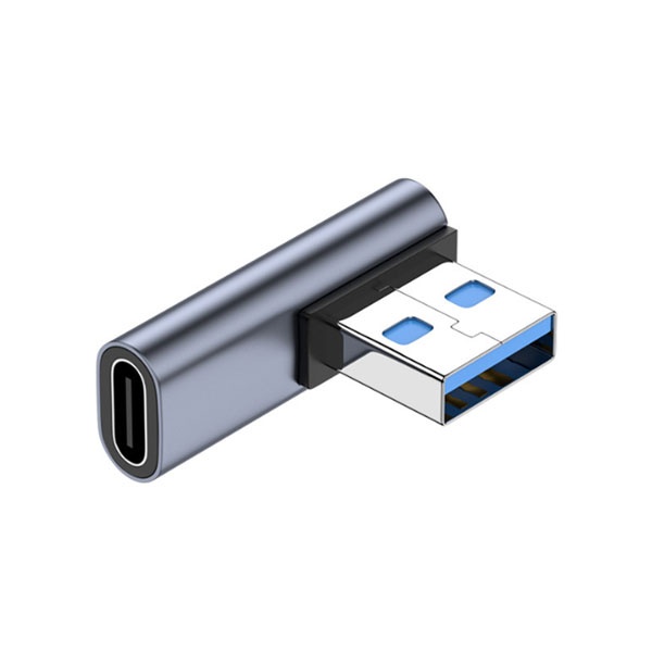 TYPE-C(F) to  USB 3.0(M) 연장젠더 좌향90도 꺽임 [T-USB3-AMCFLR]