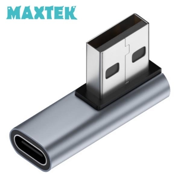 맥스텍 USB3.1 to C타입 M/F 연장 변환 젠더 우향 직각 90도 꺽임 [MT483]