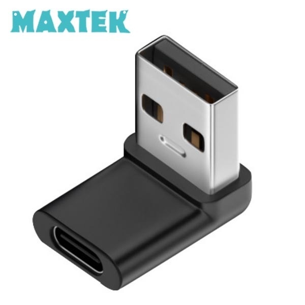 맥스텍 USB3.1 to C타입 M/F 연장 변환 젠더 상향 90도 꺽임 [MT485]