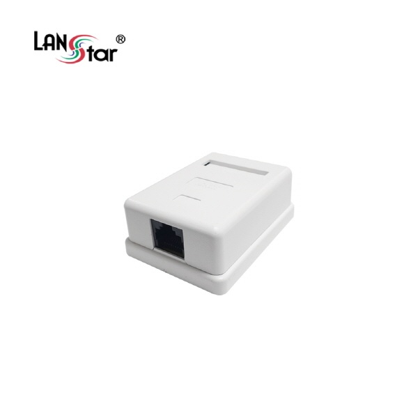 랜스타 PCB 보급형 돌출형 아웃렛 박스, CAT.6, 모듈포함, 1포트 [LS-WP161P]
