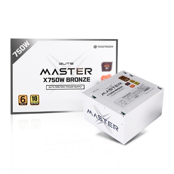 몬스타 가츠 MASTERX X750W 80PLUS브론즈 화이트 ATX3.1 (ATX/750W)