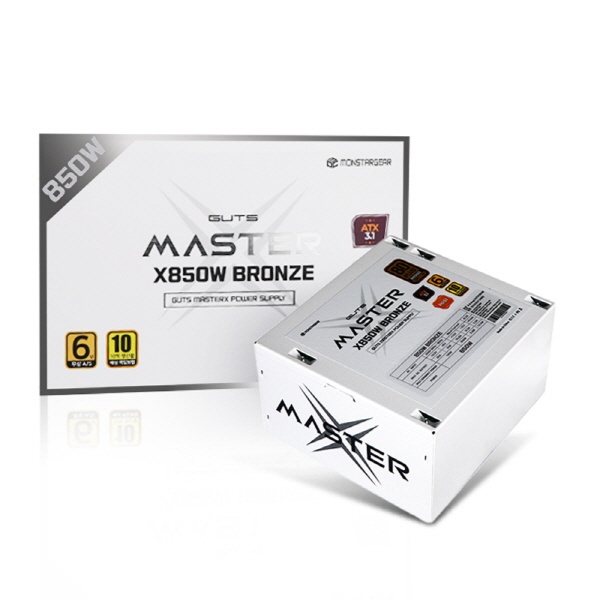 몬스타 가츠 MASTERX X850W 80PLUS브론즈 ATX3.1 화이트 (ATX/850W)