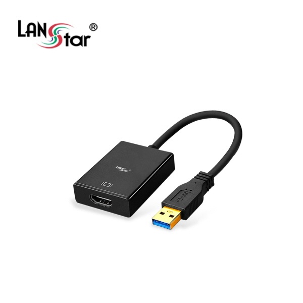 랜스타 USB3.0 to HDMI 영상 컨버터 , 블랙 [LS-UH319-W(N)]