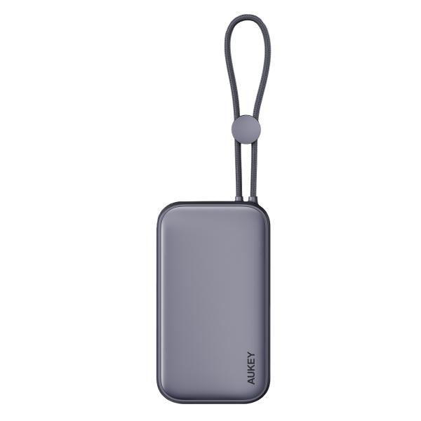 [AUKEY] 아오키 Spark Sling 스파크 슬링 10000mAh 30W C타입 케이블 내장형 초고속 보조배터리 그레이