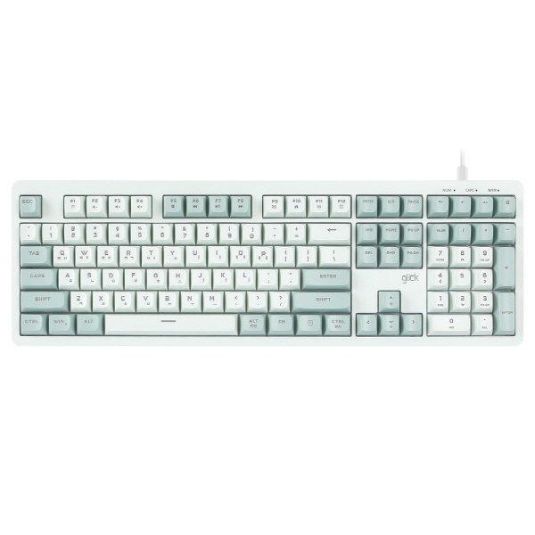 [G-Clicker] 유선키보드, 지클릭커 OPK108  그린 라이트