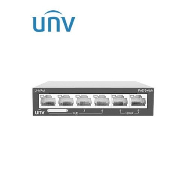 유니뷰 NSW2020-6T-POE-IN (스위칭허브/4포트/100Mbps/PoE+/2TP)