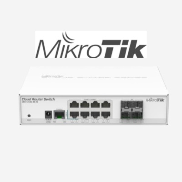 MikroTik CRS112-8G-4S-IN (산업용 스위칭허브/8포트/1000Mbps/L3)