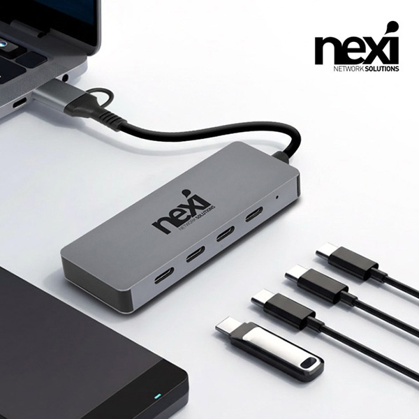 넥시 NX-UH31C4 USB3.1 (USB허브/4포트)  [NX1648] ▶ [무전원/A+C타입] ◀