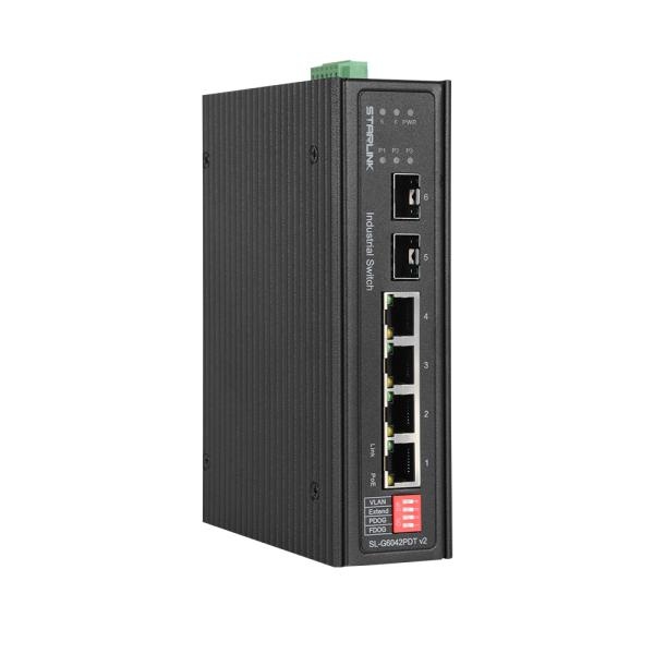 스타링크 SL-G6042PDT V2 (산업용 스위칭허브/4포트/PoE) [전원장치 미포함]