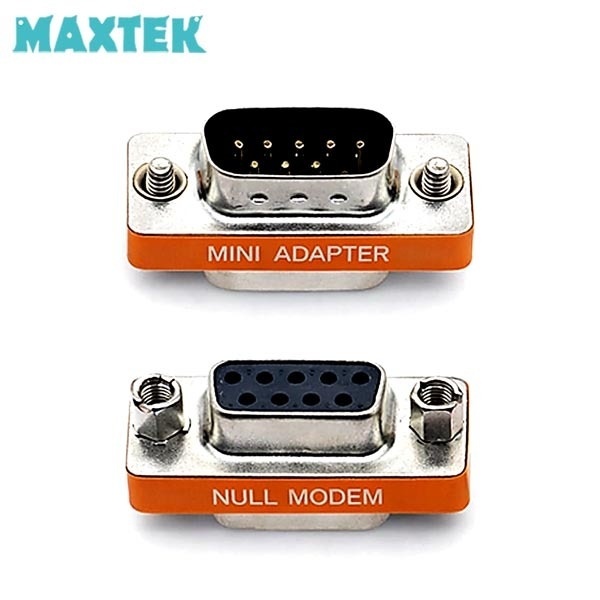 맥스텍 DB9 시리얼 젠더 크로스 배열 9핀 M/F (9M/9F) 널모뎀 젠더 NULL MODEM Serial [MT984]
