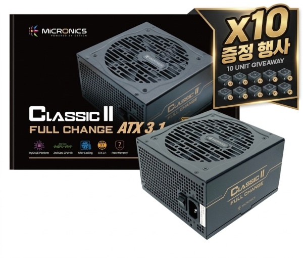 Classic II 풀체인지 80PLUS BRONZE ATX3.1 230V EU [600W] [블랙] 벌크형 X 10개 ★9+1 행사 상품★