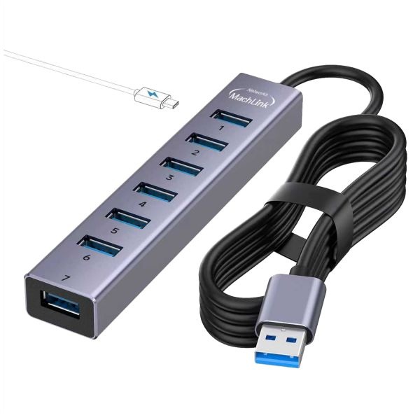 ML-UH308 케이블길이 1.2M (USB허브/7포트) ▶ [무전원/USB3.0] ◀