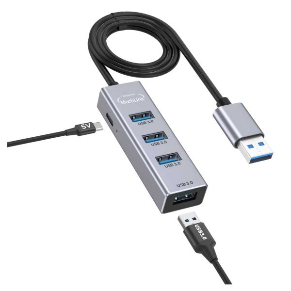 ML-UH304 케이블길이 1.2M (USB허브/4포트) ▶ [무전원/USB3.0] ◀