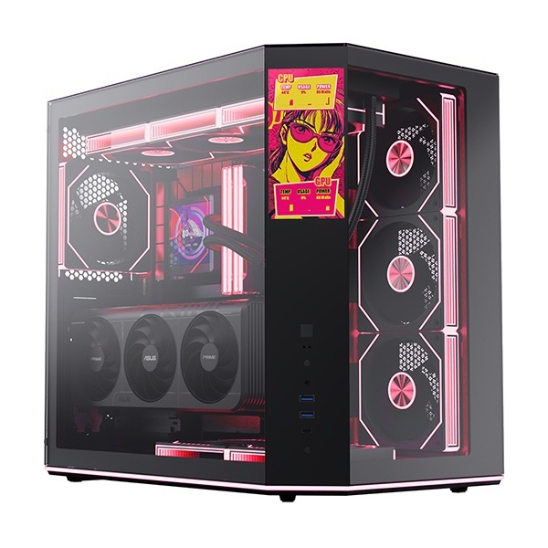 UD51L 엑시드 LCD 강화유리 ARGB BTF [미들타워] [블랙]