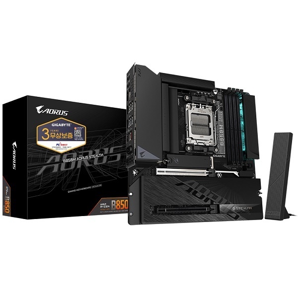 [GIGABYTE] B850M AORUS STEALTH 피씨디렉트 (AMD B850/M-ATX)