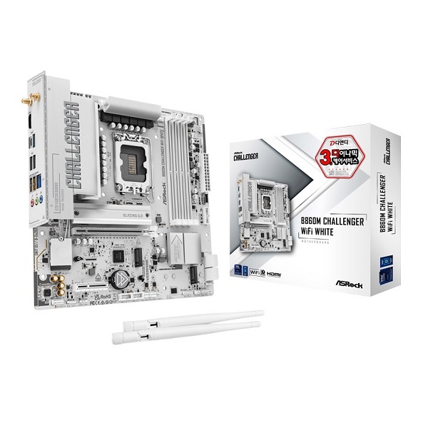 B860M Challenger WiFi 7 White 디앤디컴 (인텔B860/M-ATX)