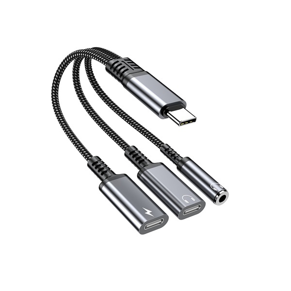 Type-C To 3.5 AUX TYPE-C 이어폰 고속충전 젠더 케이블 VR [YT-CST02]