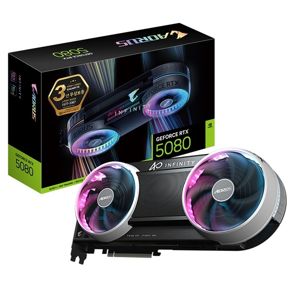 AORUS 지포스 RTX 5080 INFINITY D7 16GB 제이씨현