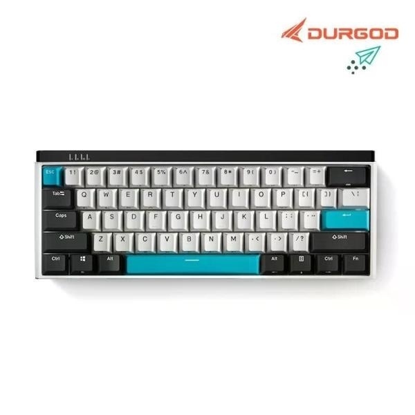 유,무선,블루투스 기계식 키보드, 듀가드 DURGOD K330W  [텐키리스] ION STORM 은축