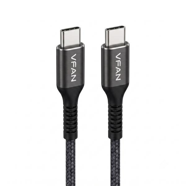 Type-C to Type-C 60W 초고속 충전케이블, 그레이메탈, VLCC-1M [1m]