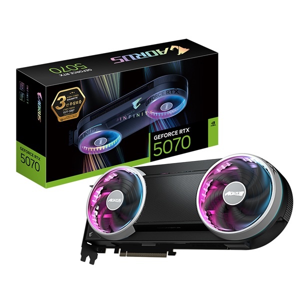AORUS 지포스 RTX 5070 INFINITY D7 12GB 제이씨현