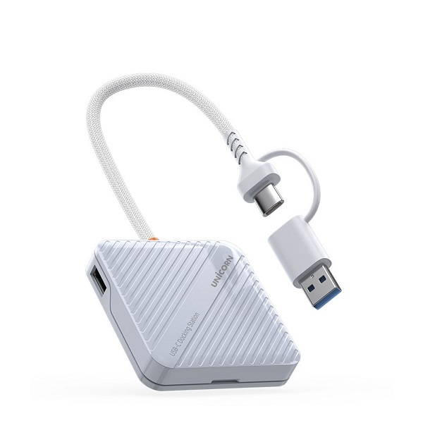 6in1 멀티카드리더기 메모리보관케이스 USB3.2 Gen1허브 듀얼커넥터 XC-9000M [화이트]