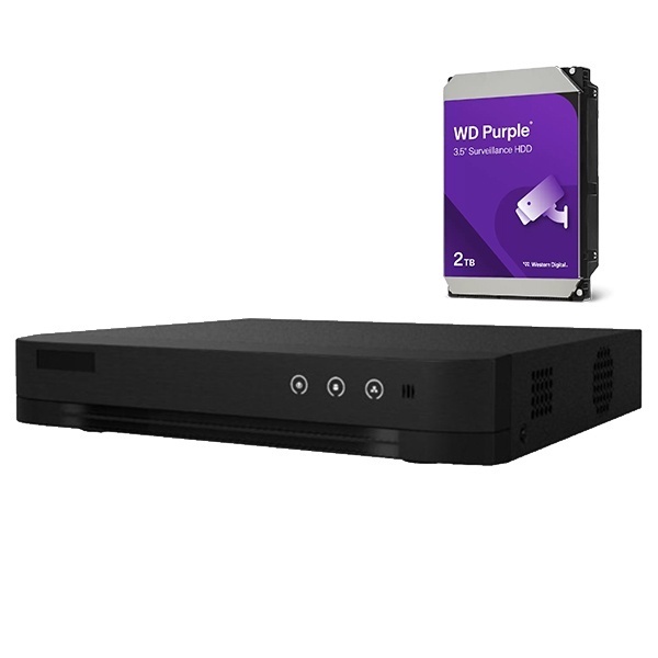 4채널 DVR 녹화기, iDS-7204HQHI-M1/E [WD HDD 2TB 포함]